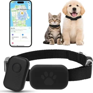 Mini Pet Tracker for Cats and Dogs, Smart GPS Cat Tracker, No Monthly Fee, No SIM Required, Compatible with iOS/Android, Global Tracking Device for All Cats Dogs and All Collars (G) (F)