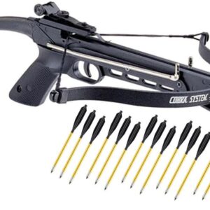 Legacyfirearms:     80lbs Self Cocking Hunting Pistol Crossbow with 15 Metal Arrows Black Cobra Limb Overall pick